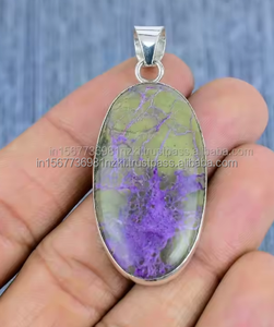 Superventas valioso colgante de purpurita colgante de piedra preciosa púrpura joyería de plata esterlina regalo de compromiso - Product Image 2