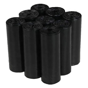 Custom Pe 55-60 Gallon Contractor Rubbish Trash <b>Bags</b> Cross Tie Mil Waterproof <b>Polyethylene</b> Large Black Plastic Garbage <b>Bag</b> - Product Image 4