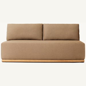 Muebles de sofá hechos de madera de teca con cojines suaves, adecuados para sala de estar o uso en exteriores, que son duraderos. - Product Image 5