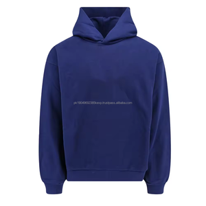 Streetwear Sweats à capuche vierges logo personnalisé pour homme Sweats à capuche sans ficelle polaire Poids lourd Logo personnalisé Hoodies - Product Image 1