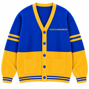 Pulls à col en V de haute qualité pour les logos de sororités/fraternités/écoles/collèges/universités, cardigans tricotés unisexes - Product Image 3