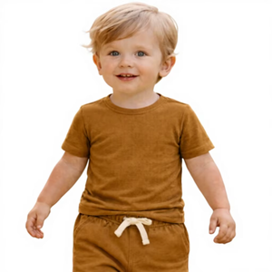 Ensemble haut et bas pour bébé garçon 100% coton biologique, personnalisé, doux, respirant, respectueux de la peau, vêtements pour nourrissons, tenue confortable pour tous les jours - Product Image 1