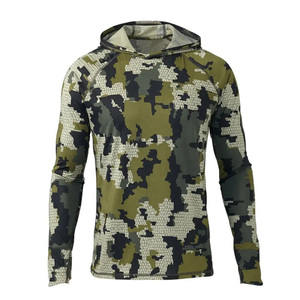 EM Custom Camo Hunting Hoodie <b>Set</b> Men's UPF Lightweight Long Sleeve Shirt & Pants Outdoor Tactical Fishing Suit Wholesale - Product Image 3