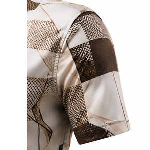 Chemise imprimée pour homme avec motif abstrait élégant, tissu confortable, coupe classique pour un style de vie moderne - Product Image 4