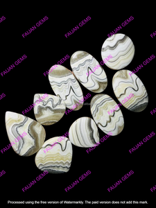 พลอยธรรมชาติ FAIJAN GEMS หินออนิกซ์ลายม้าลาย รูปทรงผสมผสาน ขนาดปรับแต่งได้ สำหรับทำเครื่องประดับ หินเม็ดเดี่ยวจากราชสถาน - Product Image 2