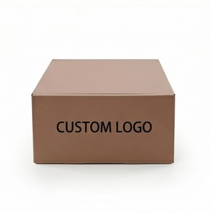 Boîte d'expédition rectangulaire en carton ivoire avec logo personnalisé, emballage cadeau en carton, impression offset, design quadricolore - Product Image 5