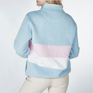 Sudadera Unisex con Capucha y Cierre de Cremallera, Color Azul Claro, Rosa y Blanco, Corte Regular, Informal, para Invierno, 100% Algodón - Product Image 3