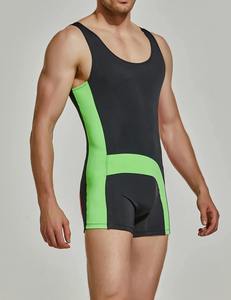 New Arrival High Quality Nylon Polyester <b>Adjustable</b> <b>Strap</b> Pull Closure Eco Friendly Lightweight Customized Men Wrestling Singlet - Product Image 5