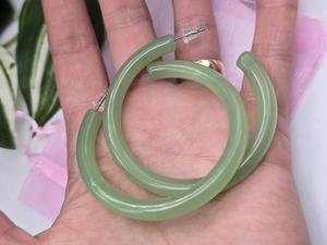 MN EXPORTS Élégantes boucles d'oreilles pendantes en résine faites à la main, légères, accessoires de mode pour femmes et jeunes filles, idéales pour les fêtes islamiques - Product Image 5