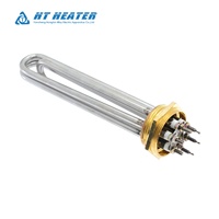 Chauffe-eau tubulaire à immersion industriel en acier inoxydable haute puissance DN40 220V 380V 3KW 4.5KW 6KW pour réservoir de chaudière à eau