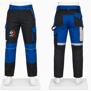 กางเกงทำงาน ORVO Sports รุ่น Unisex สีเทาเข้ม มีกระเป๋าใส่เครื่องมือ ระบายอากาศได้ดี ได้รับการรับรองมาตรฐาน CE ทนทานต่อการเสียดสี ผลิตจากโพลีเอสเตอร์/คอตตอน ลายดิจิตอล - Product Image 1