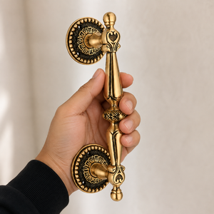 Brass Matte Antique Traditional Pull <b>Handle</b> for Cabinet <b>Doors</b> <b>Bedroom</b> Wardrobe Drawers Interior Hardware-Eco-Friendly Easy - Product Image 4