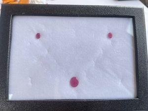 Ensemble pendentif et boucles d'oreilles en rubis libérien naturel 4,55 carats – Ensemble de pierres précieuses non montées, rubis rouge véritable en gros pour la fabrication de bijoux - Product Image 3