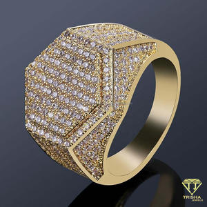 Bague large en moissanite et argent sterling 925 pour les détaillants de bijoux de luxe - Product Image 2