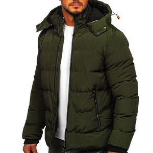 2026 Custom Manufacturer Men's Winter <b>Fleece</b> Jacket Full Zip Stand Collar Windproof Breathable Bamboo Lining Thick Green Unisex - Product Image 3