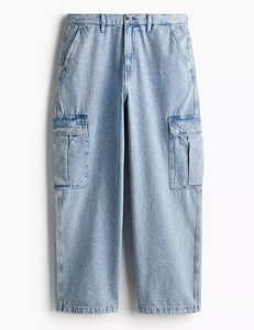 Pantalones Largos de Mezclilla Holgados para Hombre, de Alta Calidad, Transpirables, de Algodón, Casuales, Estilo Urbano, Personalizados - Product Image 4