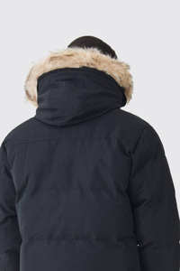 Chaqueta de Invierno para Hombre, con Capucha y Forro de Piel Sintética Extraíble, Resistente al Viento, Cálida, con Bolsillos Laterales - Product Image 4