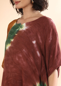 High Quality Designer Rayon <b>Kaftan</b> Tie Dyed <b>Summer</b> Daily Wear Regular Fit Sweetheart neck at Best Price by Supplier - Product Image 5