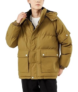 Men's Women's Winter Quilted Puffer Jacket Waterproof Anti-Bacterial Casual Detachable Hood Thickened Stand Windproof Warm Front - Product Image 2