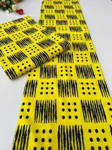 Tissu en coton mélangé imprimé wax africain Gaborone 2025 de qualité export avec motif en maille pour la mode féminine - Product Image 3