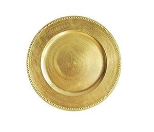 Assiette de Présentation Ronde en Métal Écologique Dorée Style Américain Glamour pour Mariages et Fêtes - Product Image 2