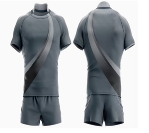 เสื้อรักบี้ทีมกีฬาแบบใหม่ ผ้าคอตตอน 100% ระบายอากาศได้ดี ทนทาน ยืดได้สี่ทิศทาง ซับเหงื่อได้ดี - Product Image 3