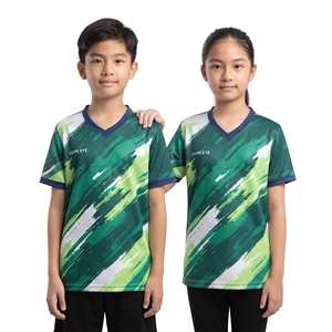 Camiseta Deportiva Sublimada Personalizada de Moda para Niños, Cuello en V, Unisex, Ropa Deportiva Estampada para Niños y Niñas, Manga Corta, Tops Informales para Actividades - Product Image 3
