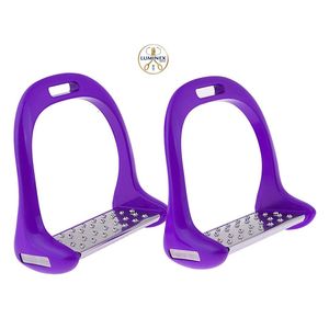 Estribos de equitación inglesa para silla de montar - Hierro de doble articulación y base ancha para soporte - Product Image 3