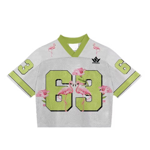 Custom American Football Jersey V-Neck Short Sleeve Sublimated 100% Polyester Adult Moisture Wicking Team Numbers - Product Image 4