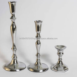 Premium Silver Metal Candle Stand for Christmas Home Decor Handmade with Customized Color Perfect Lighting <b>Dining</b> Living Rooms - Product Image 5