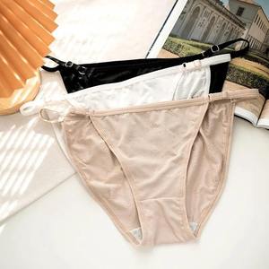 High Quality Women's Seamless Cotton Panty G-<b>Strings</b> Thongs Soft <b>V</b>-Shaped Mid-Rise Waist Anti-Bacterial Machine-Washable - Product Image 3