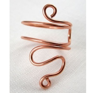 Anillo de Cobre Orgánico Texturizado de Múltiples Hilos – Banda de Moda Artesanal de Tendencia - Product Image 4