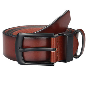 Cinturón de Cuero Vacuno para Hombre, Estilo Moderno, con Hebilla de Cobre, Alta Calidad, Garantía de Durabilidad y Comodidad para Uso Casual - Product Image 1