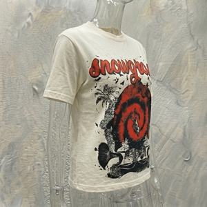 T-shirt à manches courtes pour homme Snowgrace avec motif en spirale rouge imprimé, jersey en coton, décontracté, col rond, coupe classique - Product Image 2
