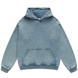 Sudaderas con capucha lavadas con ácido OEM, sudaderas con capucha de algodón con pantalla bordada personalizada, sudaderas lisas, sudaderas con capucha sublimadas en blanco para hombres - Product Image 5