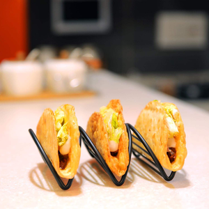 Soporte para Tacos de Acero Inoxidable con Asa de Fácil Acceso, Plato de Grado Alimenticio - Product Image 4