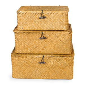 Gran oferta de cajas de regalo de madera para joyería de lujo, cajas de regalo ecológicas hechas a mano con mimbre marino para la organización del hogar. - Product Image 5