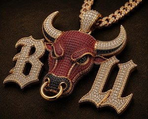 Collier Pendentif Personnalisé avec Nom Sertie de Diamants Moissanite Style Hip Hop Bling pour Hommes - Product Image 4