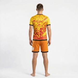 Nouvel ensemble maillot de football unisexe personnalisé avec logo, respirant, séchage rapide, tenue d'équipe personnalisée avec nom, y compris short, 100% coton - Product Image 2