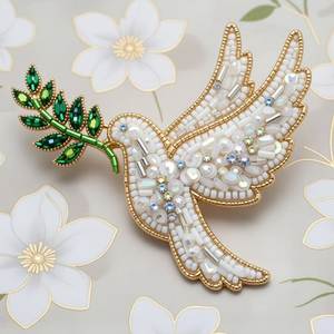 Broche Bordado con Cuentas de Estilo Vintage MD HANDICRAFTS para Abrigos y Bolsos - Diseño Floral Hecho a Mano, Joyería para Bodas/Compromisos - Product Image 2
