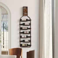 Porte-bouteilles à vin pliable en fer forgé sur roulettes, capacité 3L, support rustique en accordéon, durable, écologique, moderne