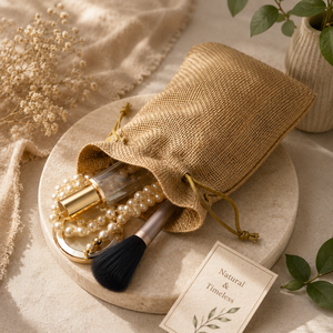 Eco Friendly Jute Tote <b>Bag</b> | Promotional Cotton Fabric Square Gift <b>Bag</b> 6x6x6 Low Price OEM Export Quality India Wholesale Bulk - Product Image 4