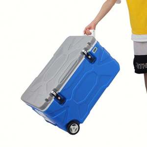 55L PE/PP/PU Custom Portable Cooler <b>Box</b> Food Beverage for Outdoor <b>Camping</b> Modern with Wheels Refrigerator Durable - Product Image 2