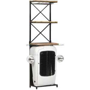 Meuble de bar moderne en bois massif avec étagères et fonctions de présentation - Product Image 6