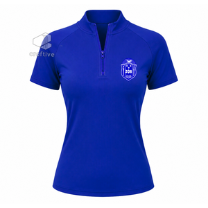 Zeta Phi Beta <b>Women's</b> Workout Set Quarter Zip Top Short Sleeve High Waist <b>Leggings</b> With Contrast <b>White</b> Stripe Sports Activewear - Product Image 2