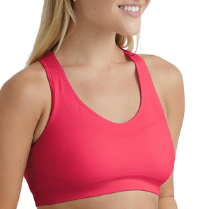 Soutien-gorge de sport rose sans couture à fort impact pour femmes, idéal pour la gym et l'entraînement, vente en gros OEM, produit phare - Product Image 2