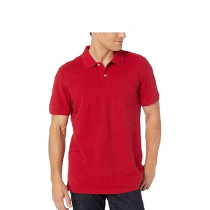Polo en tricot à manches courtes pour homme, couleur unie, coupe classique, style décontracté, bordeaux - Product Image 4