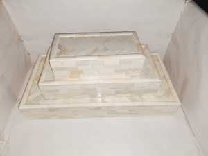 Handmade Modern Classic Natural <b>White</b> Beige Bone Inlay Design Rectangular MDF Jewelry <b>Gift</b> <b>Box</b> Decorative Bone Inlay <b>Box</b> - Product Image 5