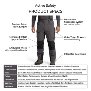 Men's Insulated Hunting Pants 320gsm <b>Waterproof</b> Thermal Sub-Zero Winter Tactical <b>Trousers</b> - Product Image 5