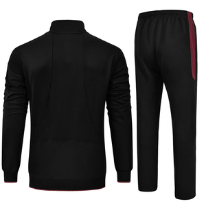 Men's Navy Blue Tracksuit Full Zipper Sporty Sweatshirt <b>Pants</b> Set Gray Panels Breathable Regular Fit Winter Fleece Side Pockets - Product Image 2